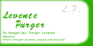 levente purger business card